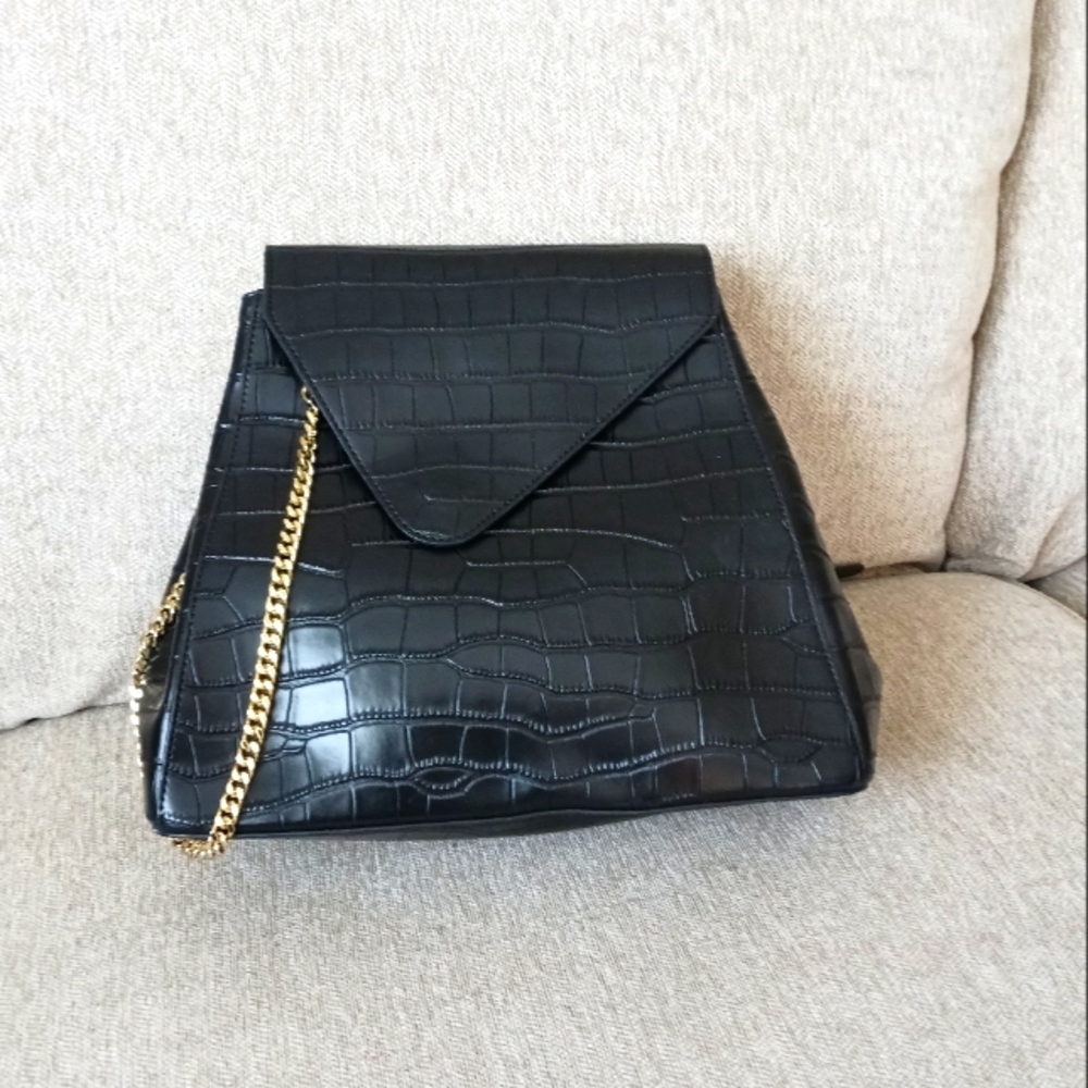 80R AND TDE black embossed leather backpack